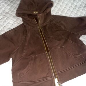 lululemon athletica Brown Hooded scuba  Jacket